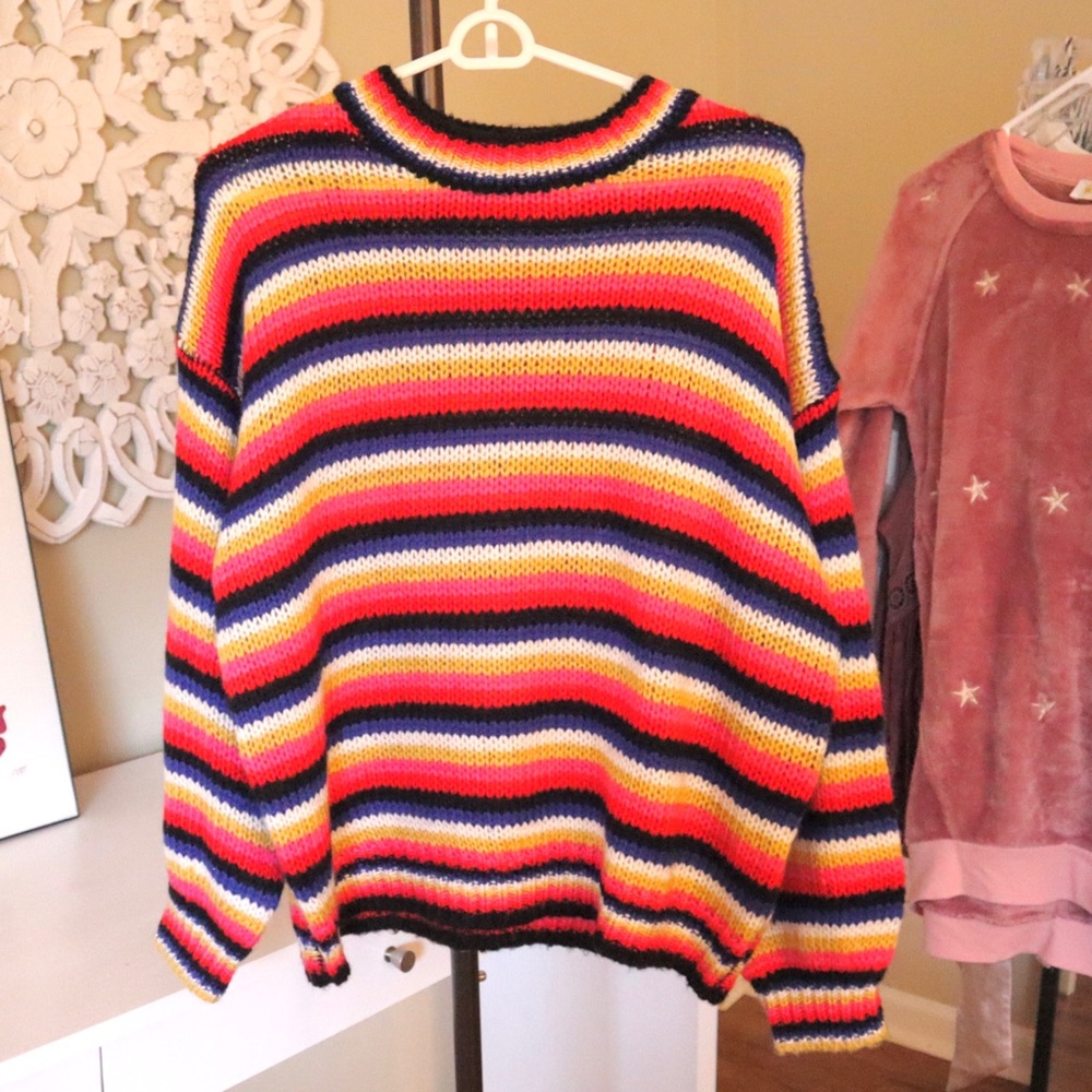Debut multicolored striped sweater